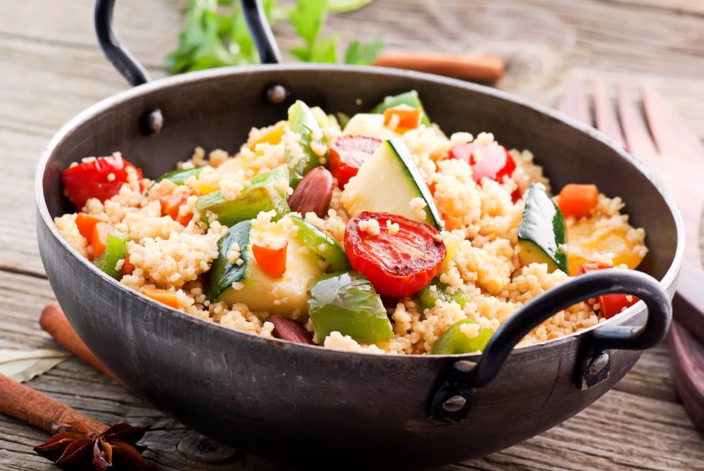 Roasted vegetables with couscous
