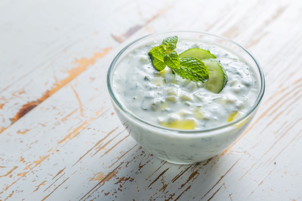 Yoghurt and cucumber dip