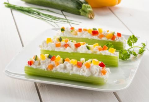 Photo of stuffed celery sticks