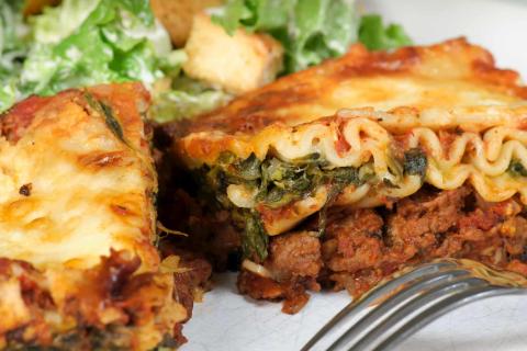 Photo easy sausage lasagna